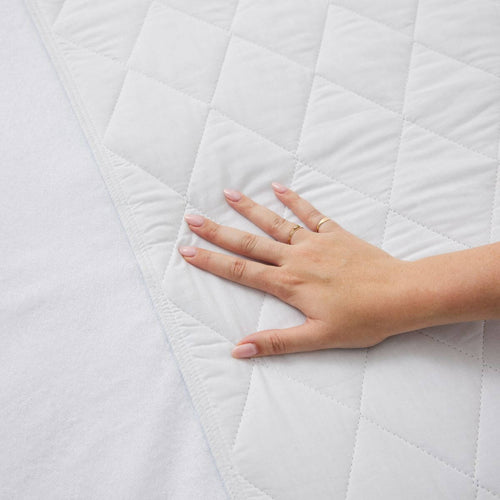Essential Washable Waterproof Absorbent Bed Protector 132cm long with 60cm Tucks - Twin-Pack