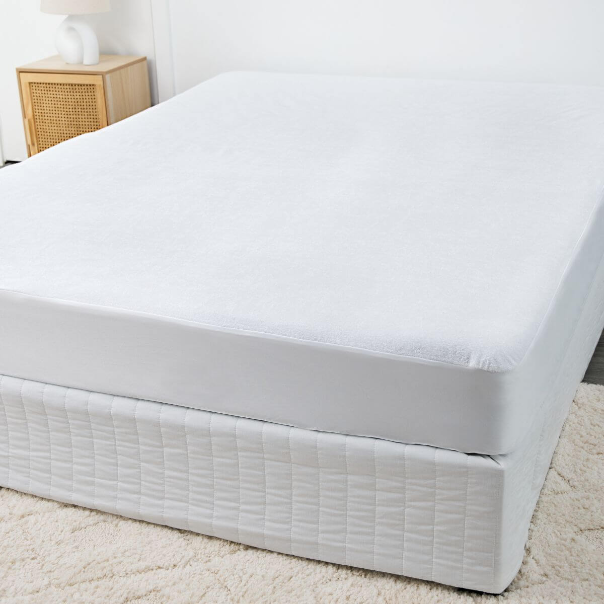 Essential Soft Cotton Terry Waterproof Fitted Sheet – Twin Pack